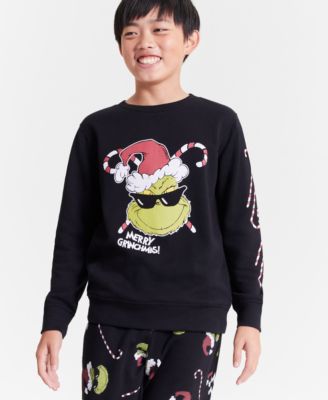 Epic Threads - Little & Big Boys Merry Grinchmas Graphic Fleece Crewneck Sweatshirt