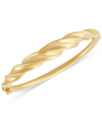 Macy's - Polished Shrimp Design Bangle Bracelet in 18k Gold-Plated Sterling Silver
