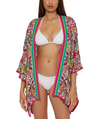 Trina Turk - Women's Hawaiian Garden-Print Open-Front Tunic Cover-Up
