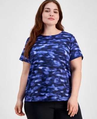 ID Ideology - Plus Size Drift-Dye Birdseye Crewneck Top