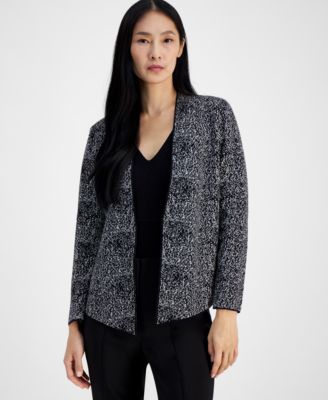 Anne Klein - Women's Fitted Open-Front Cardigan