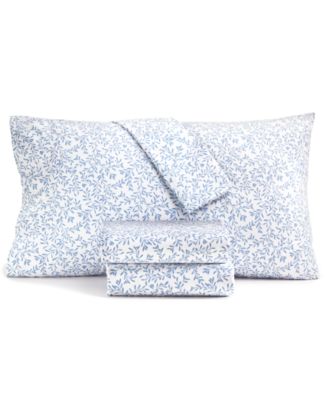 Charter Club - Printed Cotton 550-Thread Count 4-Pc. King Sheet Set
