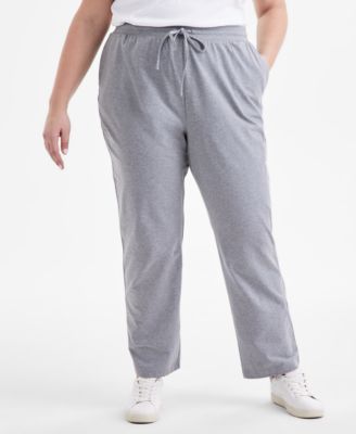 Style & Co - Plus Size Solid Full-Length Pull-On Pants