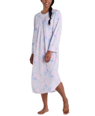 Miss Elaine - Women's Printed Brushed Long Nightgown
