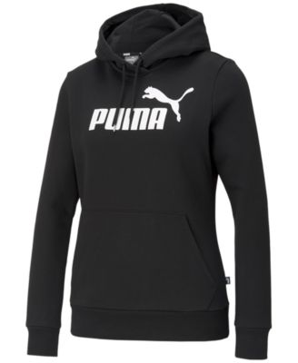 Puma - Women's Essential+ Logo-Front Long-Sleeve Hoodie
