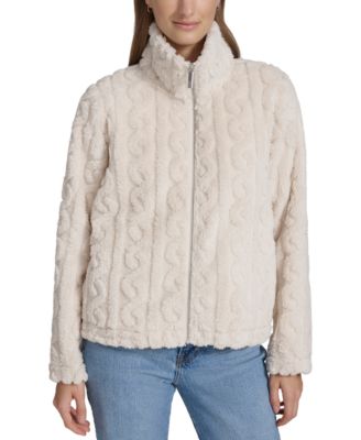Marc New York - Women's Cable-Knit Fleece Jacket