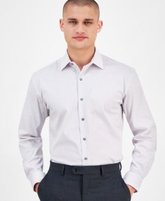 Alfani - Men's Classic/Regular-Fit Micro-Dot Dress Shirt