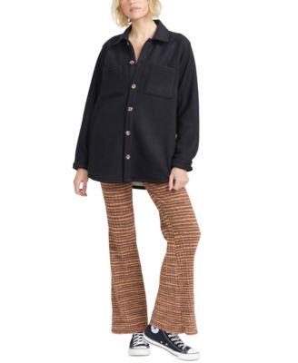 Volcom - Juniors' Bonded Long-Sleeve Button-Front Shacket