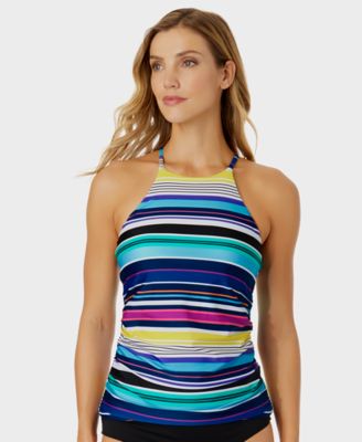 Anne Cole - Women's Striped Strappy-Back Tankini Top
