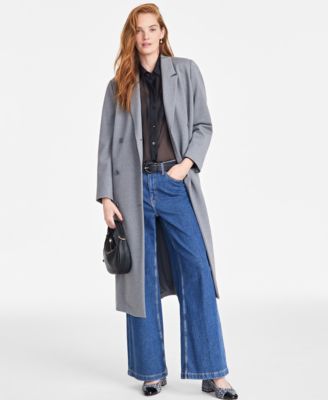 On 34th - Women's Double-Breasted Duster Coat