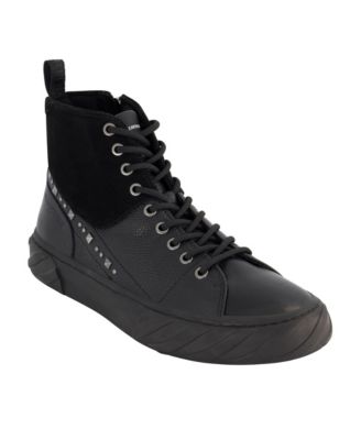 KARL LAGERFELD PARIS - Men's Studded High Top Fashion Sneaker