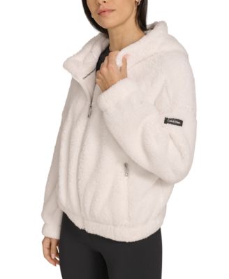 Calvin Klein - Women's Hooded Sherpa Jacket