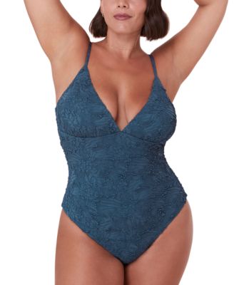 Andie - Women's Lanikai Textured V-Neck One-Piece Swimsuit