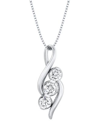Sirena - Diamond Treble Clef 18" Pendant Necklace (1/2 ct. t.w.) in 14k Gold