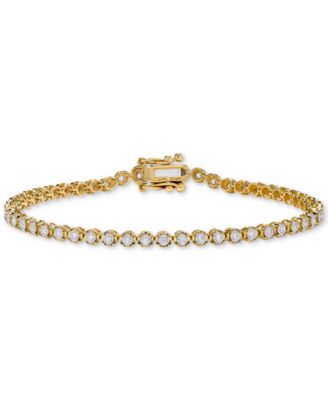 Macy's - Diamond Round Link Tennis Bracelet (1/2 ct. t.w.) in 14k Gold