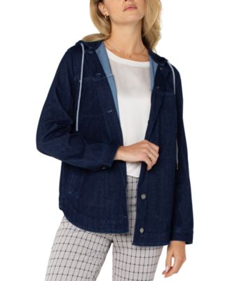 Liverpool Los Angeles - Women's Hooded Denim Shirt Jacket