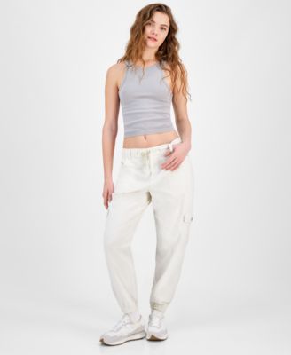 Celebrity Pink - Juniors' Denim Cargo Jogging Pants