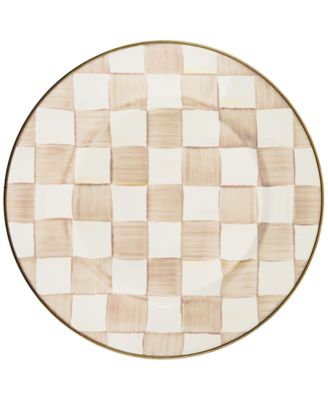 Mackenzie-Childs - Mocha Check Dinner Plate
