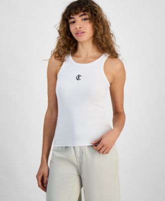 Calvin Klein Jeans - Women's Ribbed Logo Crewneck Tank Top