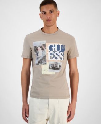 GUESS - Men's Slim Fit Short Sleeve Sailboat Graphic T-Shirt