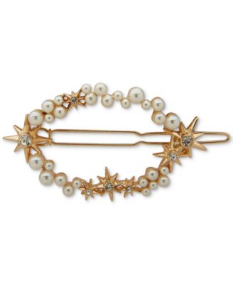 lonna & lilly - Gold-Tone Crystal Star & Imitation Pearl Hair Barrette
