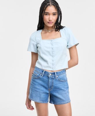 Levi's - Women's Pascale Cotton Square-Neck Blouse