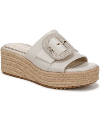Sam and Libby - Crysta Buckled Platform Wedge Slide Sandals