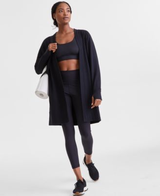 ID Ideology - Women's Comfort Flow Ribbed Knit Open Cardigan