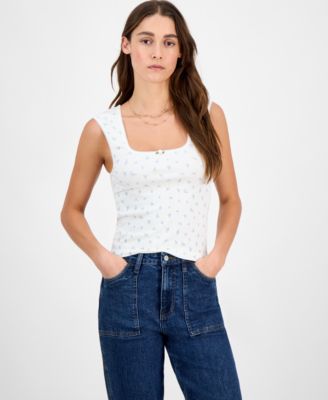 Hippie Rose - Juniors' Pointelle Seamless Tank Top