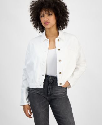 GUESS - Women's Raine Fold-Collar Button-Front Jacket