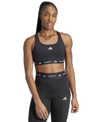 adidas - Women's Medium-Impact Logo-Band Sports Bra