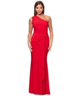 XSCAPE - Women's Twist-Front One-Shoulder Gown