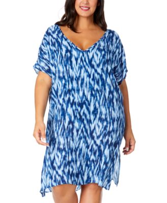 Anne Cole - Plus Size Easy Tunic Swim Cover-Up