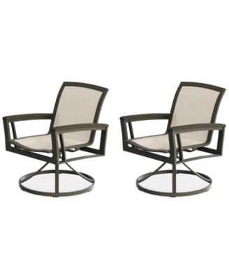 Agio - Bartow Outdoor Dining Swivel Chair, Set of 2