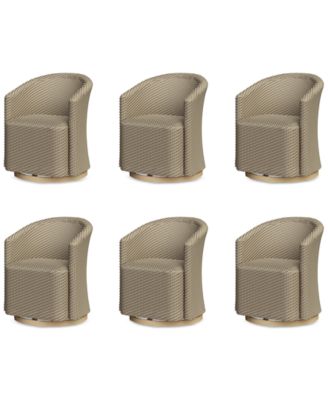 Agio - Reid Outdoor Dining 6pc Swivel Chair Set