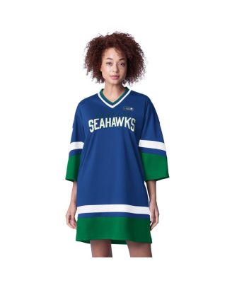 Starter - Women's Royal Seattle Seahawks Slap Shot 3/4 Sleeve Sneaker Dress