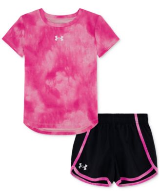 Under Armour - Toddler & Little Girls Printed T-Shirt & Woven Shorts, 2 Piece Set