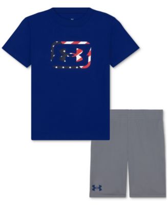 Under Armour - Toddler & Little Boys Freedom Hooks T-Shirt & Shorts, 2 Piece Set