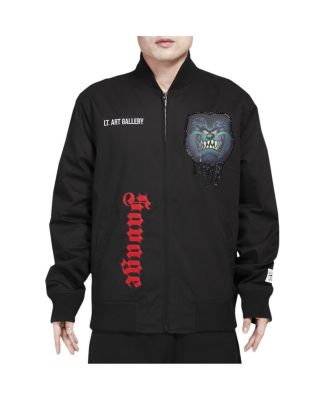 Freeze Max - Men's Black Looney Tunes Taz Savage Varsity Full-Zip Jacket