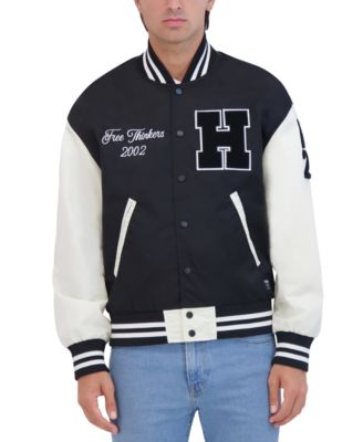 Hudson - Men's Lightweight Satin Nylon Varsity Jacket