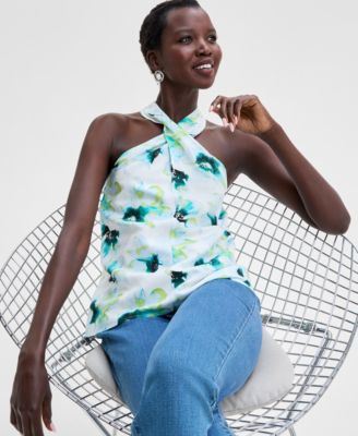 I.N.C. International Concepts - Women's Mock-Neck Halter Top