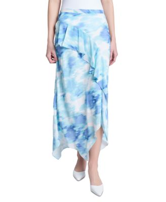 Jones New York - Petite Pull-On Ruffle-Trimmed Skirt