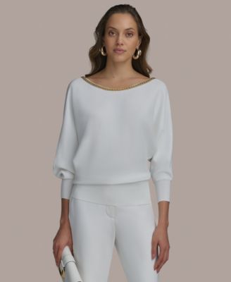 Donna Karan New York - Women's Chain-Trim Sweater