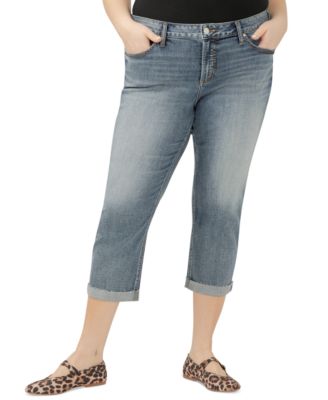 Silver Jeans Co. - Plus Size Elyse Mid-Rise Comfort Fit Capri