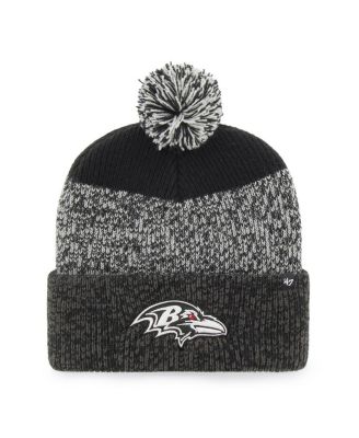 '47 Brand - Men's Black Baltimore Ravens Static Cuffed Knit Hat with Pom