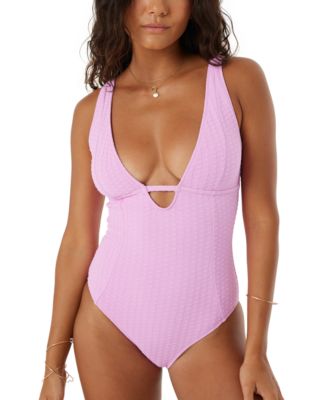 Roxy - Juniors' Haleiwa Plunge-Neckline One-Piece Swimsuit