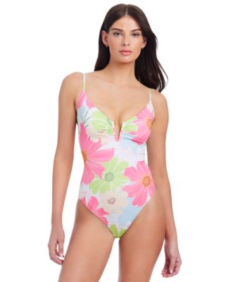 Sanctuary - Women's Charming Floral-Print V-Wire Swimsuit