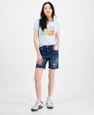 Celebrity Pink - Juniors' High-Rise Bermuda Shorts