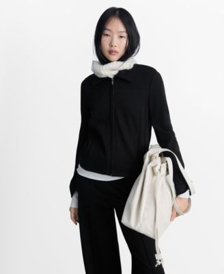 MANGO - Women's Zipper Fitted Jacket