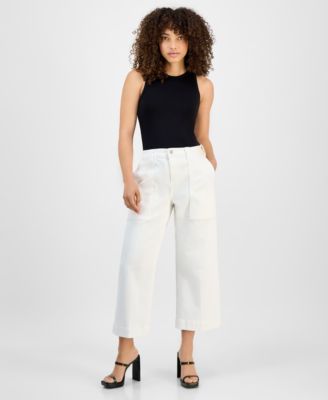 Liverpool Los Angeles - Petite Stride High-Rise Wide-Leg Crop Jeans